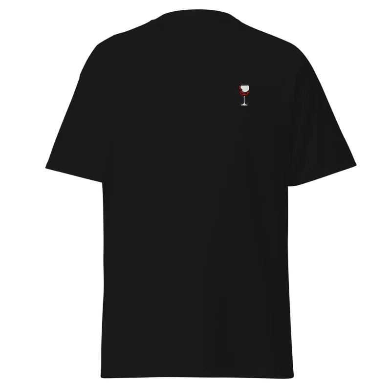 Wein T-Shirt – Schwarz